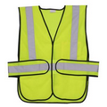 Yellow Mesh Side Strap Safety Vest